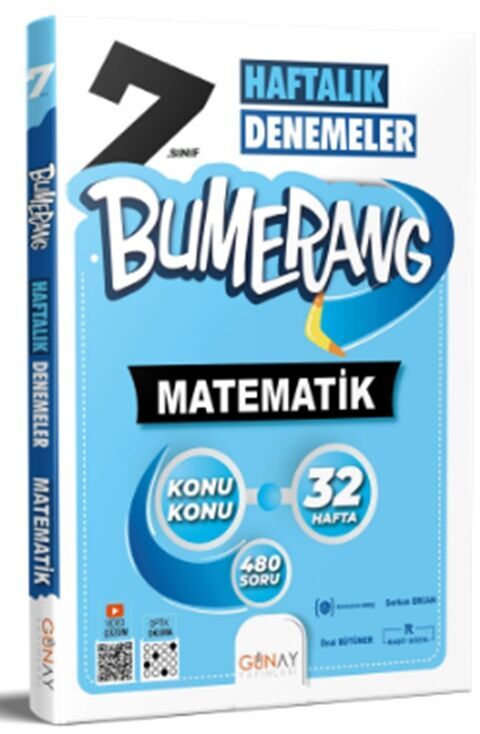 7.Sınıf Bumerang 32 Haftalık Matematik Denemeleri Günay Yayınları