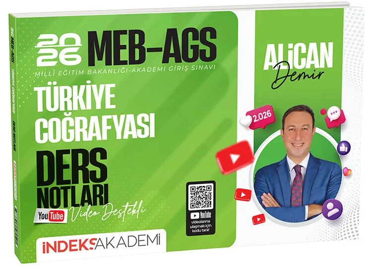 i 2026 MEB-AGS Türkiye Coğrafyası Video Ders Notları - Alican Demir İndeks Akademi Yayıncılık