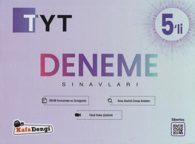 TYT Deneme Sınavı / 5'li Paket - KUTU Tümü Video Çözümlü Kafadengi Yayınları