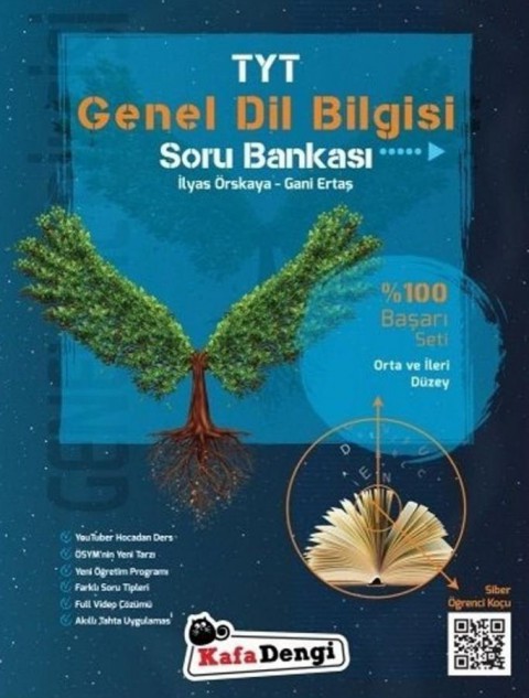 TYT  Genel Dil Bilgisi Soru Bankası Tümü Video Çözümlü Kafadengi Yayınları