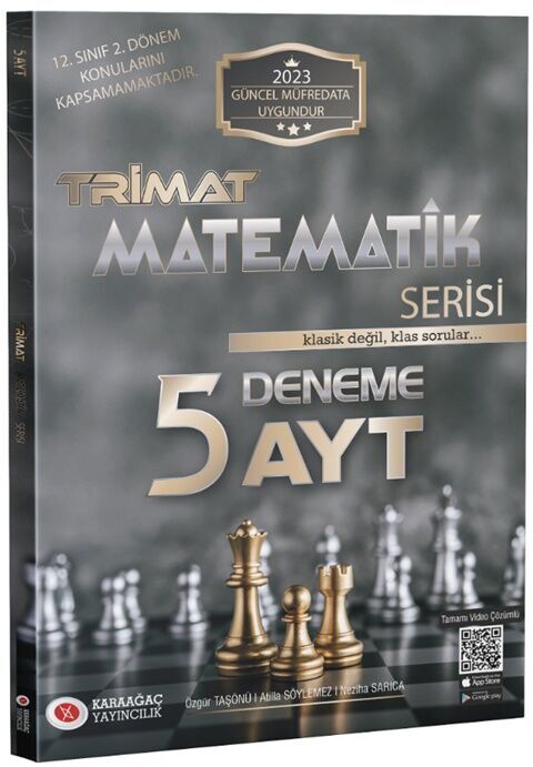 2023 AYT Matematik Branş Denemeleri Trimat Serisi Karaağaç Yayınları