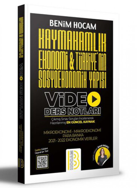 Kaymakamlık Ekonomi & Türkiye'nin Sosyoekonomik Yapısı Video Ders Notları Yayınları Benim Hocam Yayıncılık