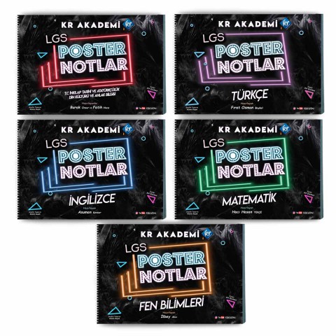 LGS Poster Notlar Seti 5'li KR Akademi Yayınları