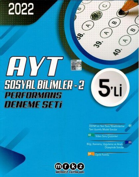 AYT Sosyal Bilimler 2 Performans 5 li Deneme Merkez Yayınları