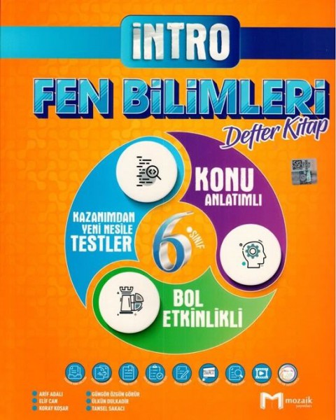 6. Sınıf Fen Bilimleri İntro Defter Kitap Mozaik Yayınları