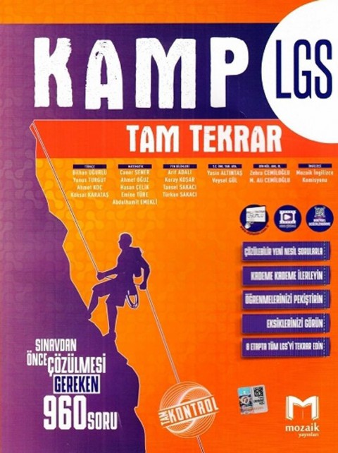 8. Sınıf LGS Kamp Tam Tekrar Mozaik Yayınları