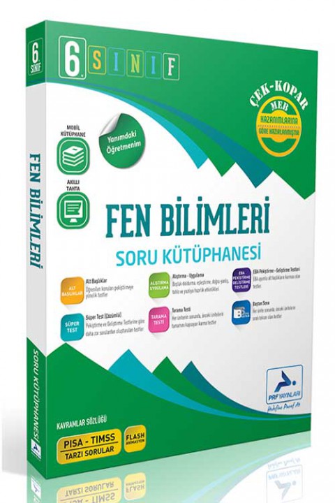 6. Sınıf Fen Bilimleri Soru Kütüphanesi Paraf Yayınları