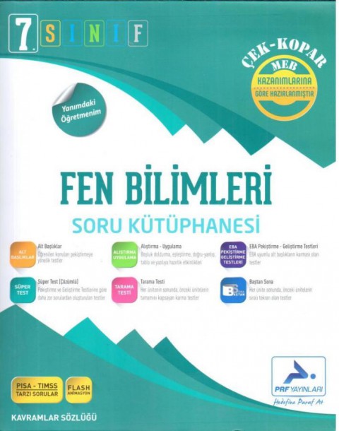 7. Sınıf Fen Bilimleri Soru Kütüphanesi Paraf Yayınları