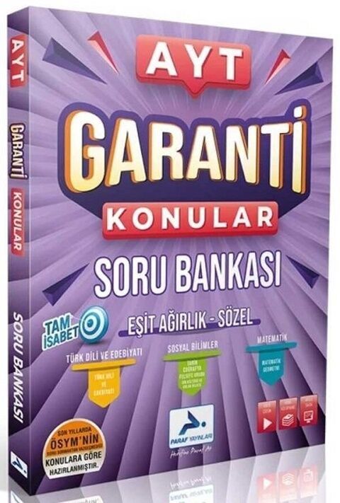 AYT Eşit Ağırlık Sözel Garanti Konular Soru Bankası Paraf Yayınları