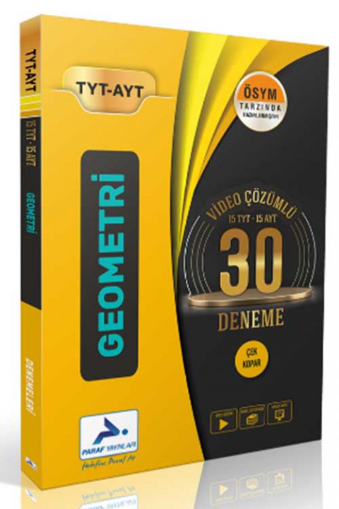 TYT AYT Geometri 30 Föy Deneme Video Çözümlü Paraf Yayınları
