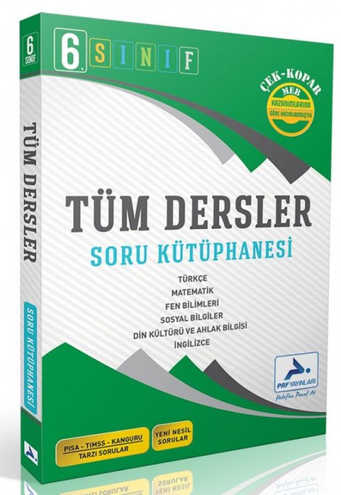 6. Sınıf Tüm Dersler Soru Kütüphanesi Paraf Yayınları