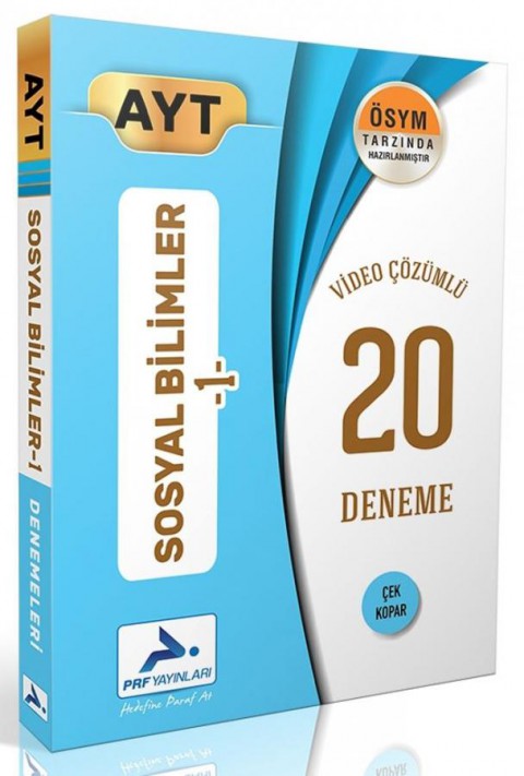 AYT Sosyal Bilimler 1 Video Çözümlü 20 Denemesi Paraf Yayınları