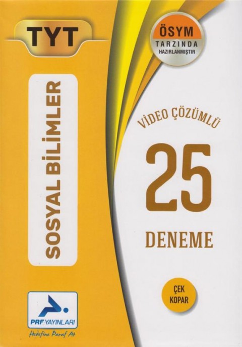 TYT Sosyal Bilimler Video Çözümlü 25 Deneme Paraf Yayınları