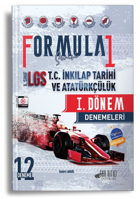 8. Sınıf LGS T.C. İnkılap Tarihi Formula Serisi 1. Dönem 12 Denemeleri Özel Baskı Son Viraj Yayıncılık