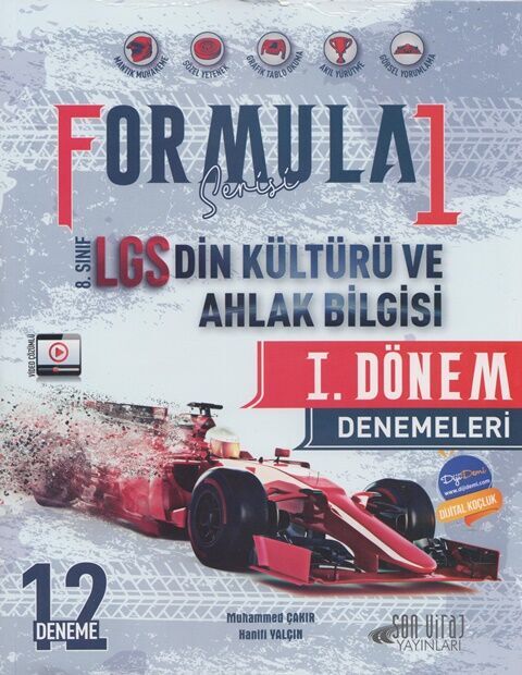 8. Sınıf LGS Din Kültürü ve Ahlak Bilgisi Formula Serisi 1. Dönem 12 Denemeleri Son Viraj Yayıncılık