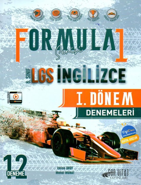 8. Sınıf LGS İngilizce Formula Serisi 12 Denemeleri Özel Baskı Son Viraj Yayıncılık