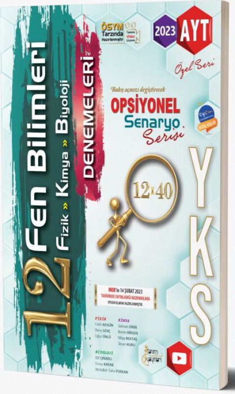 AYT Fen Bilimleri 12 x 40 Özel Deneme Tanım Yayınları