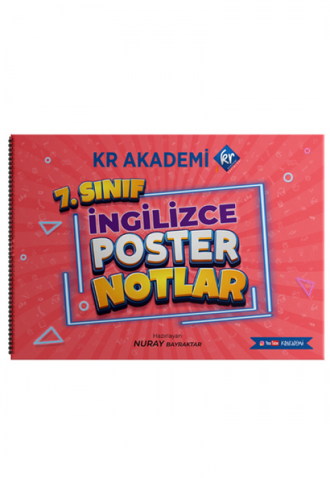 7. Sınıf İngilizce Poster Notlar KR Akademi Yayınları