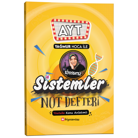 Yağmur Hoca ile AYT Biyosentez Sistemler Not Defteri Tamamı El Yazılı KR Akademi Yayınları
