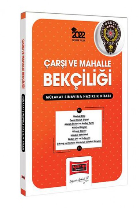 2022 Çarşı ve Mahalle Bekçiliği Mülakat Sınavına Hazırlık Kitabı Yargı Yayınları