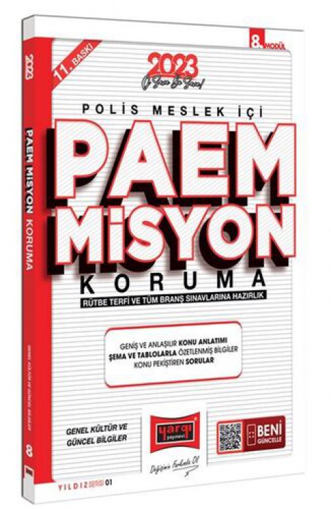 2023 Polis Meslek İçi PAEM Misyon Koruma Yıldız Serisi Genel Kültür Güncel Bilgiler 8. Modül Yargı Yayınları
