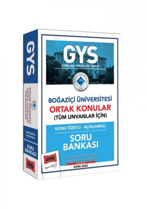 GYS Boğaziçi Üniversitesi Görevde Yükselme ve Unvan Değişikliğine Yönelik Ortak Konular Konu Özetli Açıklamalaı Soru Banka Yargı Yayınları