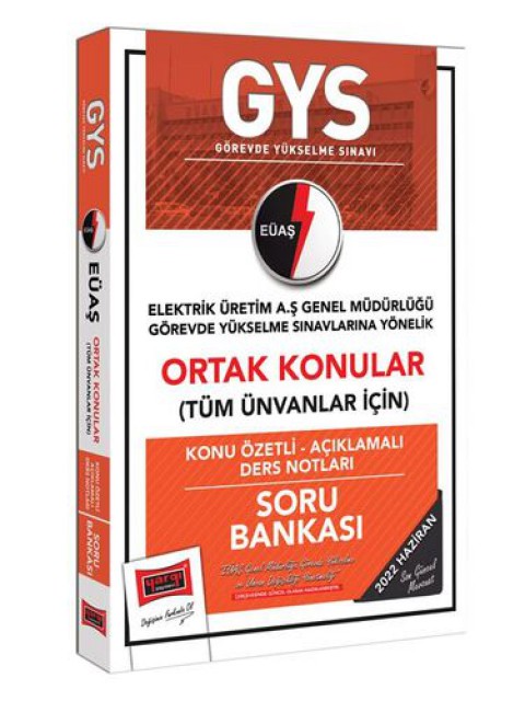 GYS EÜAŞ Genel Müdürlüğü Ortak Konular Konu Özetli Açıklamalı Soru Bankası Yargı Yayınları