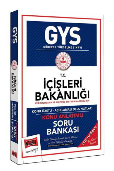GYS T.C. İçişleri Bakanlığı Veri Hazırlama ve Kontrol İşletmeni Kadrosu İçin Konu Anlatımlı Soru Bankası Yargı Yayınları