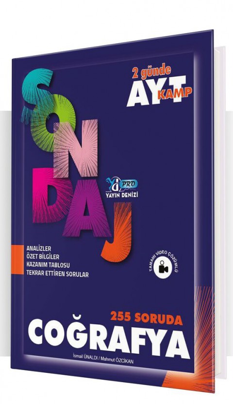 AYT Coğrafya Pro 255 Soruda Sondaj Kamp Yayın Denizi Yayınları