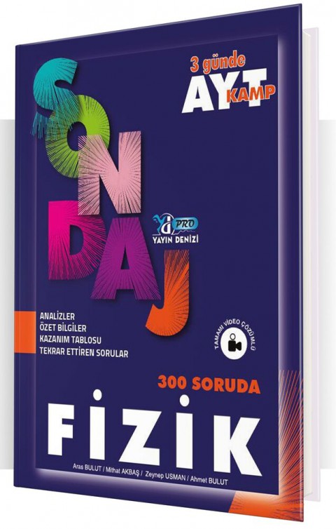 AYT Fizik Pro 300 Soruda Sondaj Kamp Yayın Denizi Yayınları