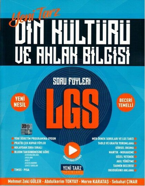 8. Sınıf LGS Din Kültürü ve Ahlak Bilgisi Soru Föyleri Yeni Tarz Yayınları
