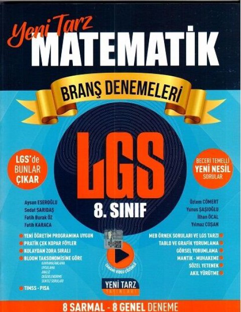 8. Sınıf LGS Matematik Branş Denemeleri Yeni Tarz Yayınları