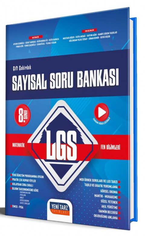 8. Sınıf LGS Sayısal Soru Bankası Yeni Tarz Yayınları