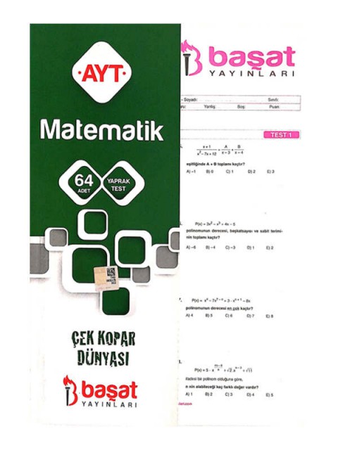 AYT Matematik Yaprak Test Başat Yayınları