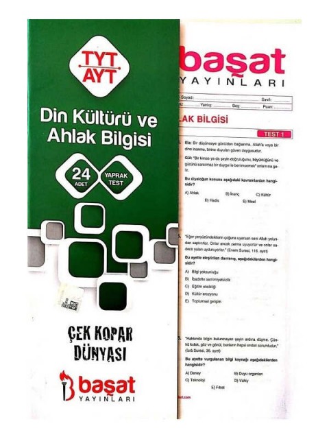 TYT-AYT Din Kültürü ve Ahlak Bilgisi Yaprak Test Başat Yayınları