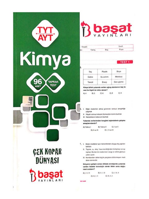 TYT AYT Kimya Yaprak Test Başat Yayınları