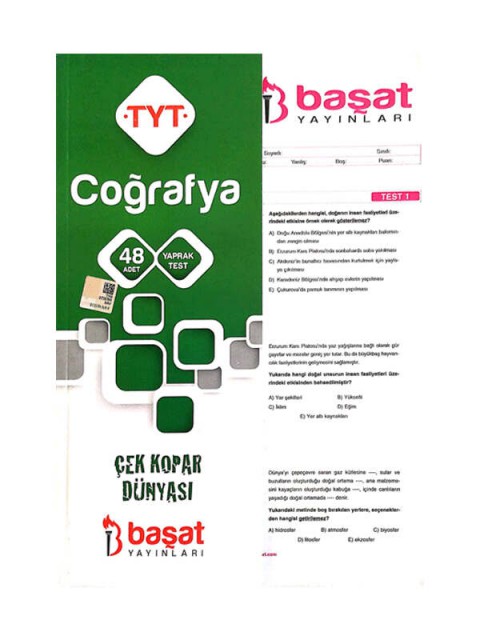 TYT Coğrafya Yaprak Test Başat Yayınları