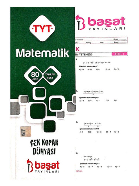 TYT  Matematik Çek Kopart Yaprak Test Başat Yayınları