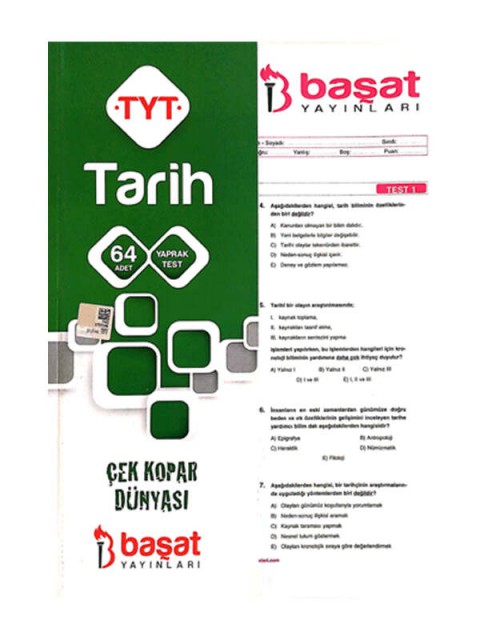 TYT Tarih Yaprak Test Başat Yayınları