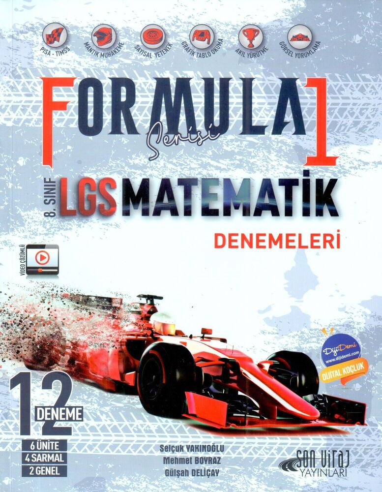 8. Sınıf LGS Matematik Formula Serisi 12 Denemeleri Son Viraj Yayıncılık