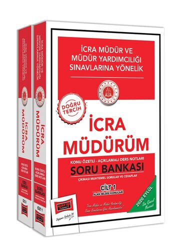 2020 İcra Müdürüm Konu Özetli Soru Bankası 2 Cilt Yargı Yayınları