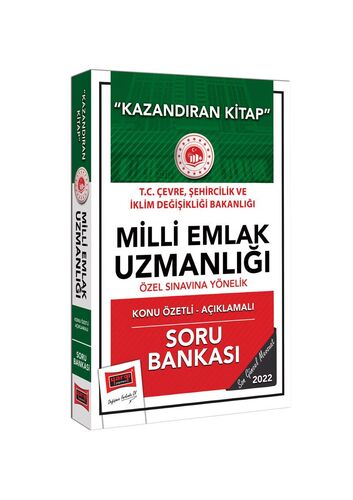 2022 GYS Çevre Şehircilik ve İklim Değişikliği Bakanlığı Personeli İçin Milli Emlak Uzmanlığı Özel Sınavına Yöne Yargı Yayınları