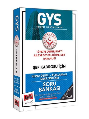 2022 T.C. Aile ve Sosyal Hizmetler Bakanlığı GYS Şef Kadrosu İçin Konu Özetli Açıklamalı Ders Notları ve Soru Ba Yargı Yayınları