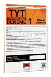 2023 TYT Tamamı Çözümlü Türkiye Geneli Deneme Sınavı 1 (Rüstem Kızıldağ) Yargı Yayınları