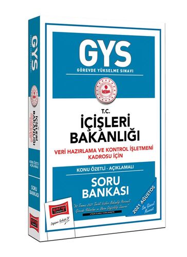 GYS İçişleri Bakanlığı Veri Hazırlama ve Kontrol İşletmeni Kadrosu İçin Konu Özetli Soru Bankası Yargı Yayınları