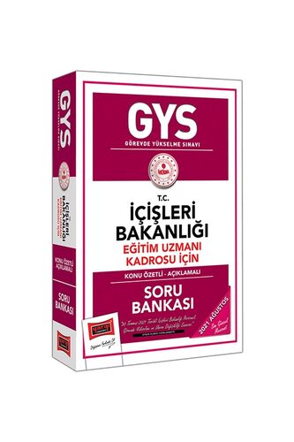 GYS T.C İçişleri Bakanlığı Eğitim Uzmanı Kadrosu İçin Konu Özetli Soru Bankası Yargı Yayınları