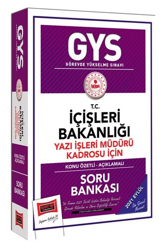GYS T.C İçişleri Bakanlığı Yazı İşleri Müdürü Kadrosu İçin Konu Özetli Soru Bankası Yargı Yayınları