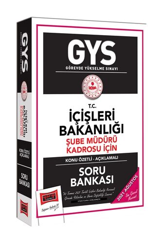 GYS T.C İçişleri Bakanlığı Şube Müdürü Kadrosu İçin Konu Özetli Soru Bankası Yargı Yayınları