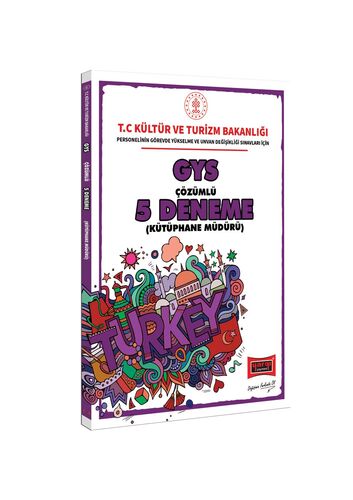 GYS T.C. Kültür ve Turizm Bakanlığı Kütüphane Müdürü İçin Çözümlü 5 Deneme Yargı Yayınları