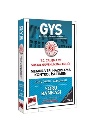 T.C Çalışma Ve Sosyal Güvenlik Bakanlığı Memur Veri Hazırlama Kontrol İşletmeni Kadrosu İçin Konu Özetli Açıklam Yargı Yayınları